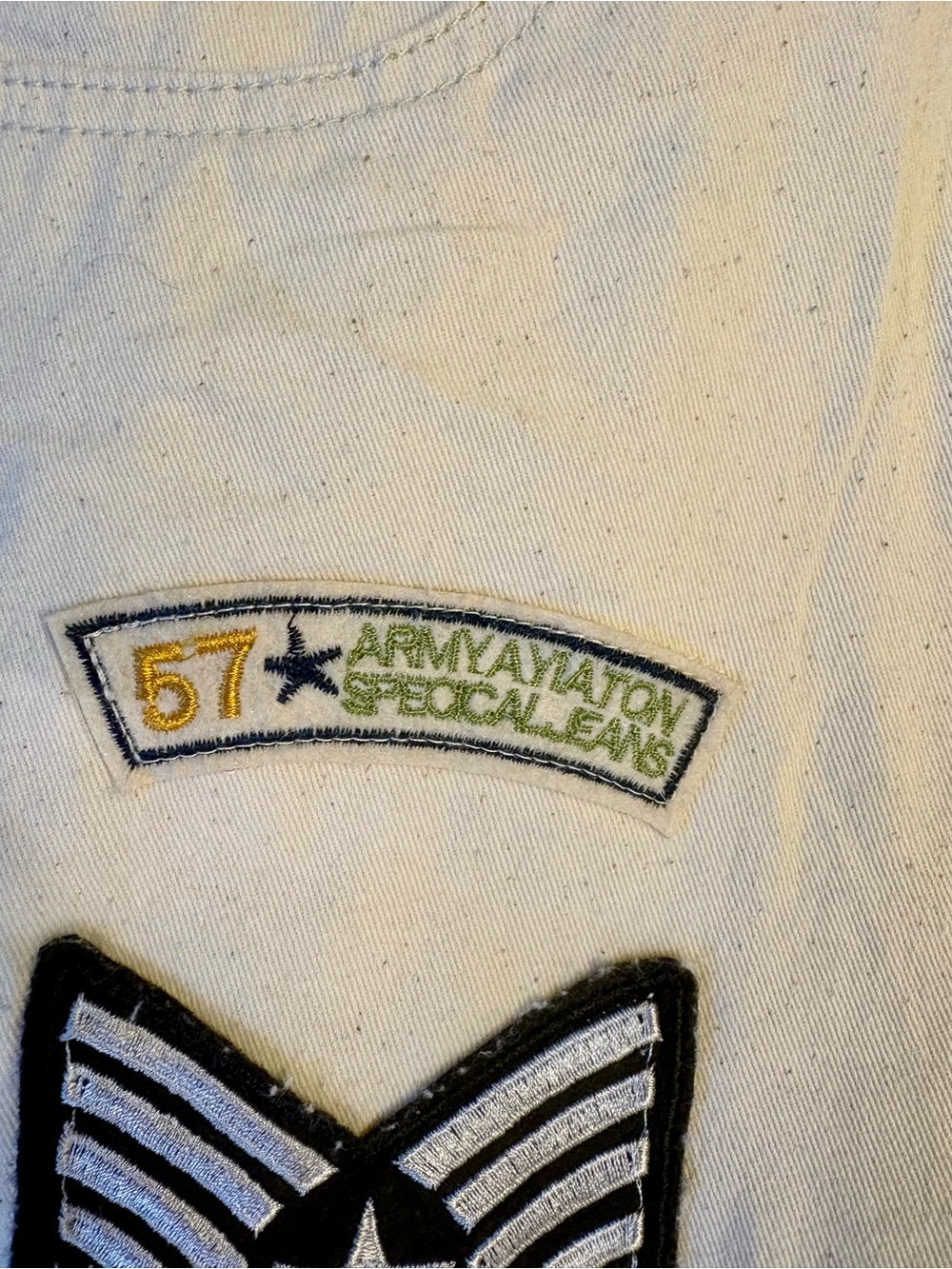 NWOT POL Cream Patch Short Overalls Small - Picture 6 of 8